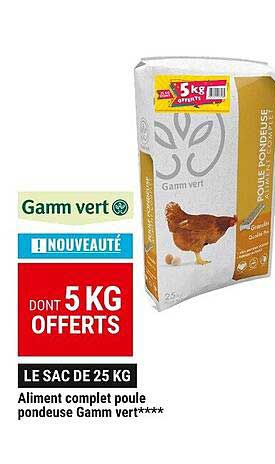 aliment complet poule pondeuse gamme vert