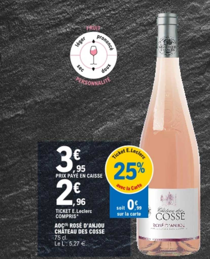 aoc rosé d'anjou château des cosse