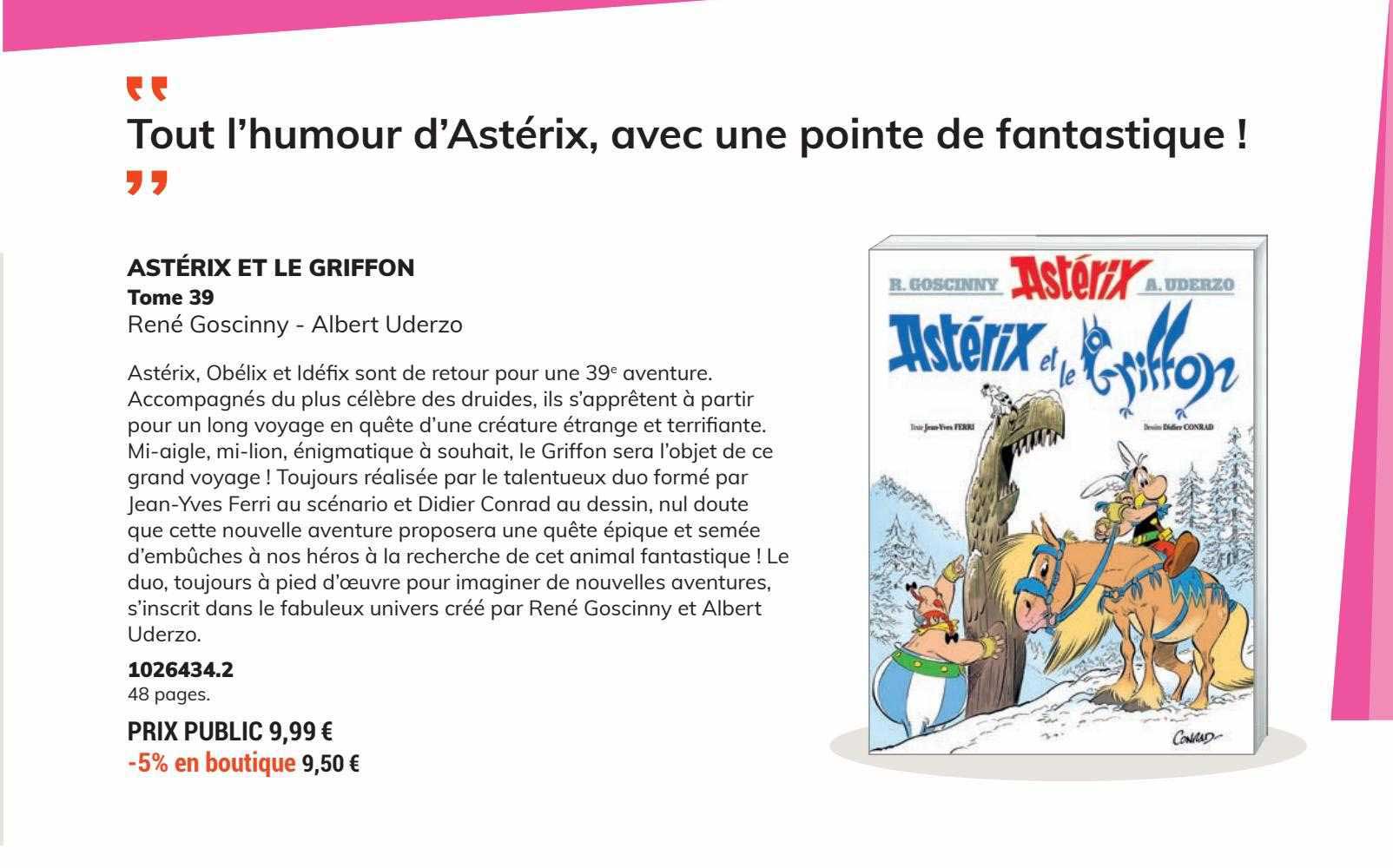 astérix et le griffon - tome 39 - rené goscinny - albert uderzo