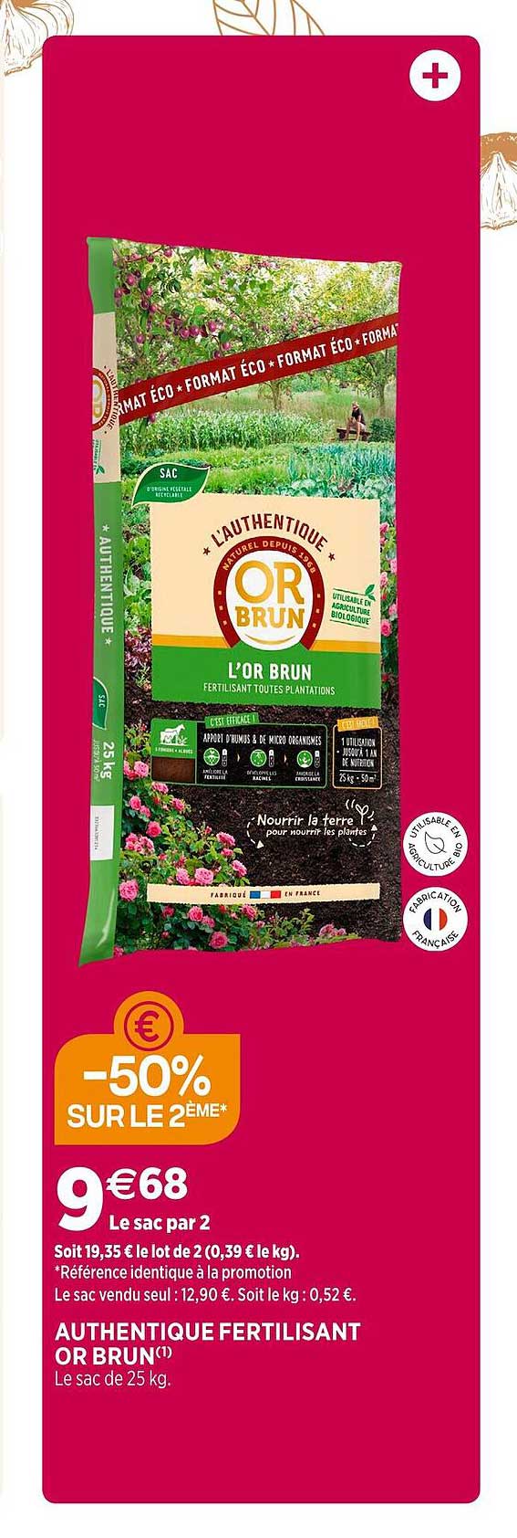 authentique fertilisant or brun