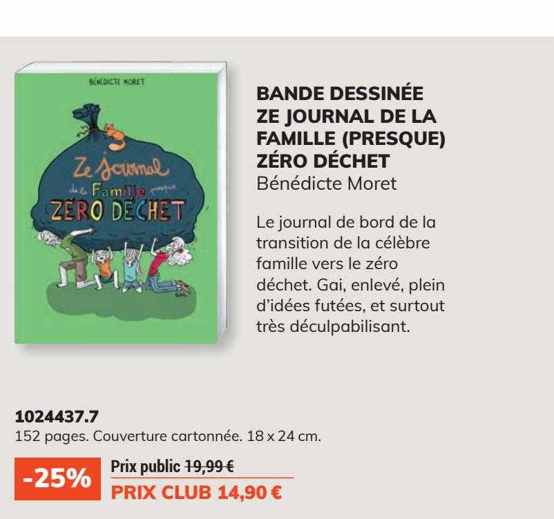 bande desinée ze journal de la famille (presque) zéro déchet bénédicte moret