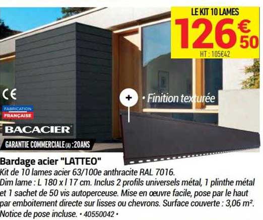 bardage acier "latteo"