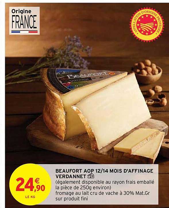 beaufort aop 12-14 mois d'affinage verdannet