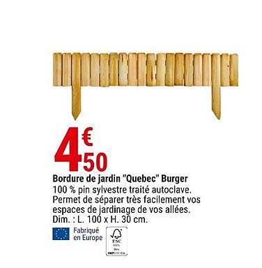 bordure de jardin "quebec" burger