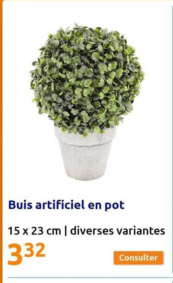 buis artificiel en pot