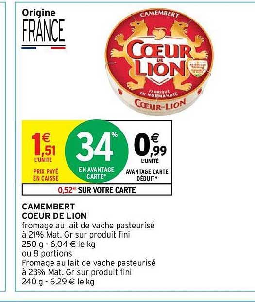 Camembert Cœur De Lion