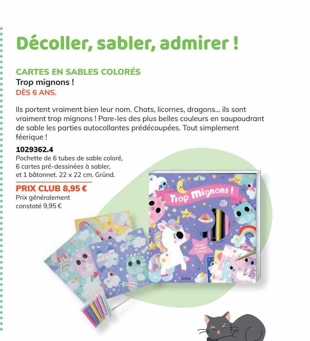 cartes en sables colorés trop mignons !