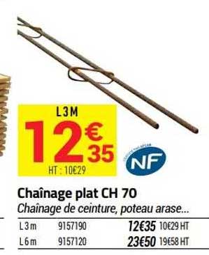 chaînage plat ch 70