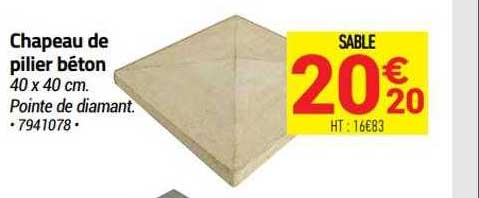 Chapeau De Pilier Béton