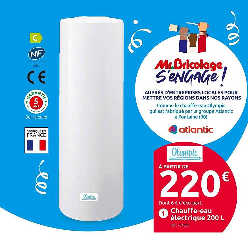 chauffe-eau électrique 200 l