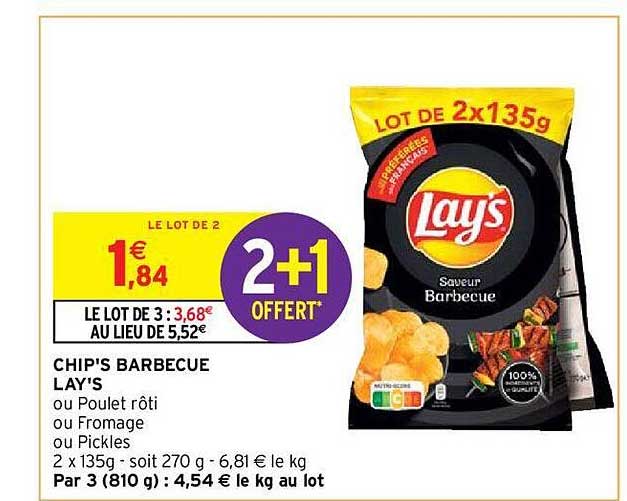 Chip's Barbecue Lay's 2+1 Offert