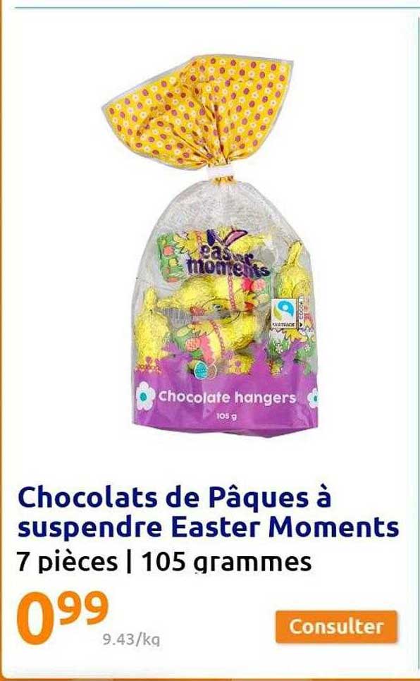 chocolats de pâques à suspendre easter moments