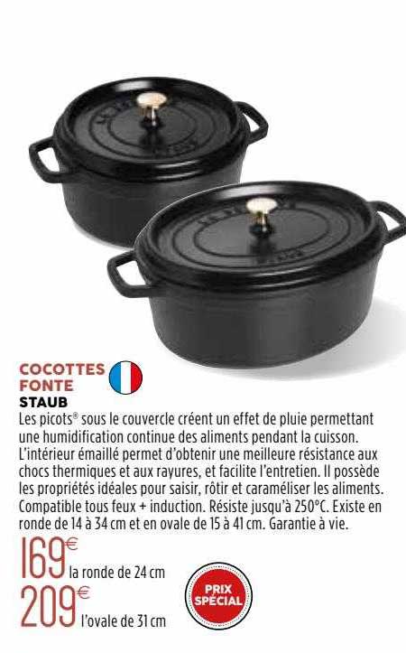 cocottes fonte staub