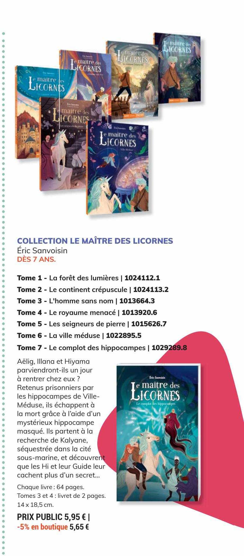 collection le maître des licornes éric sanvoisin