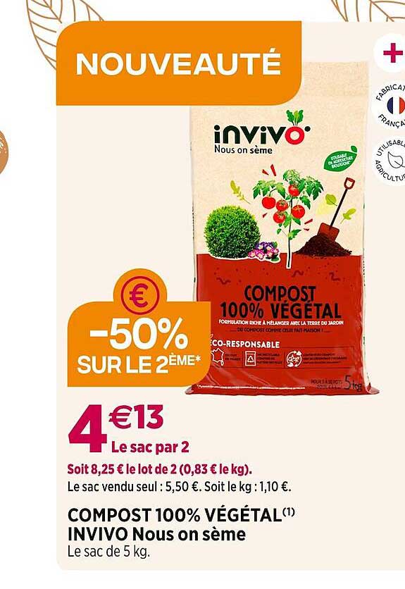 Compost 100% Végétal Invivo Nous On Sème