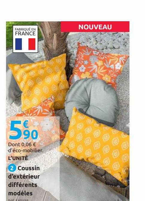 coussin d'extérieur différents modèles
