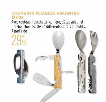 couverts pliables aimanté 13h25