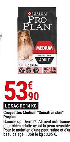Croquettes Medium "sensitive Skin" Proplan Purina