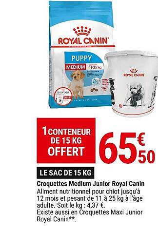 croquettes medium junior royal canin