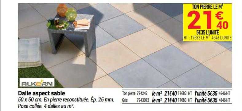 dalle aspect sable alkern