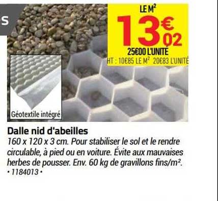 dalle nid d'abeilles