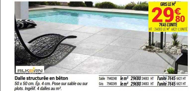 dalle structurée en béton alkern