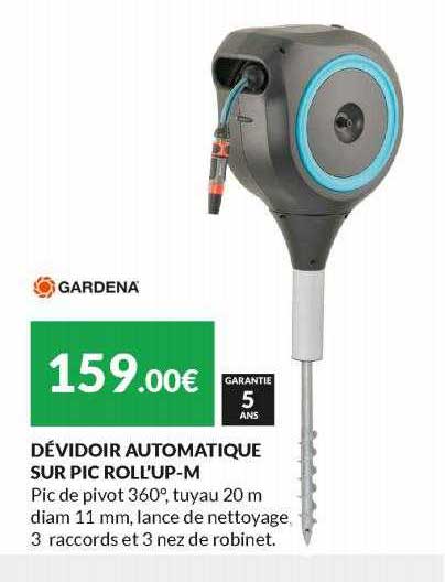 dévidoir automatique sur pic roll'up-m gardena