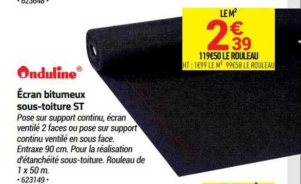 écran bitumeux sous-toiture st onduline