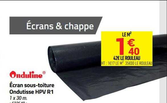 écran sous-toiture ondutisse hpv r1 onduline