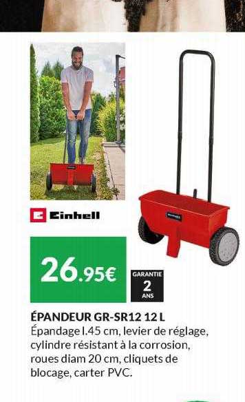 épandeur gr-sr12 12 l einhell