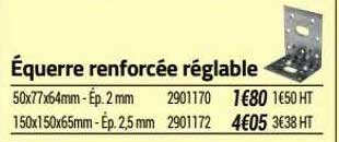 équerre Renforcée Réglable