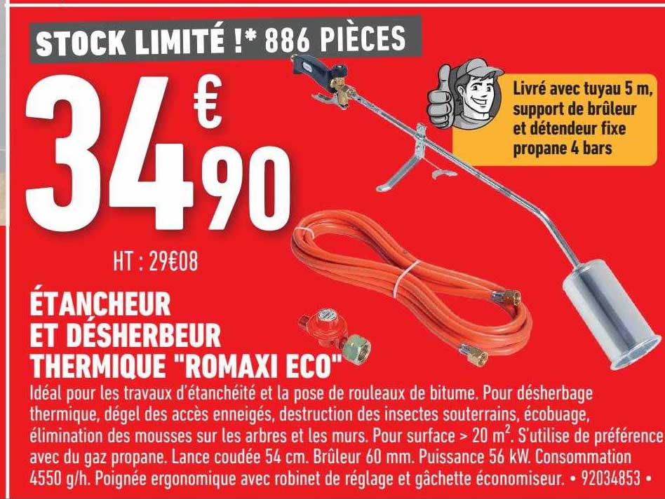 étancheur et désherbeur thermique "romaxi eco"