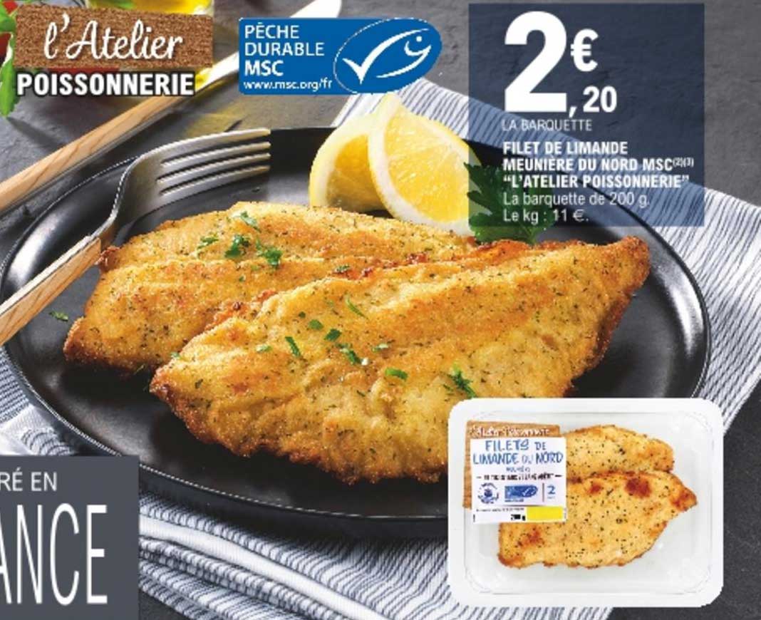 filet de limande meunière du nord msc l'atelier poissonnerie"