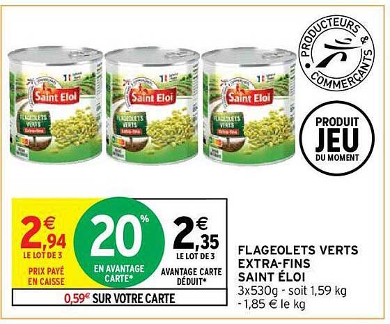 flageolets verts extra-fins saint éloi