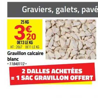 gravillon calcaire blanc