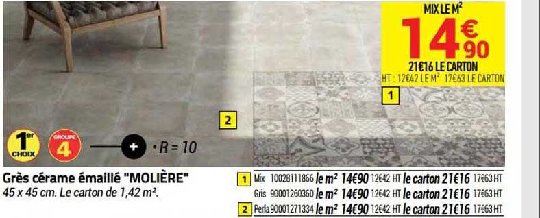 grès cérame émaillé "molière"