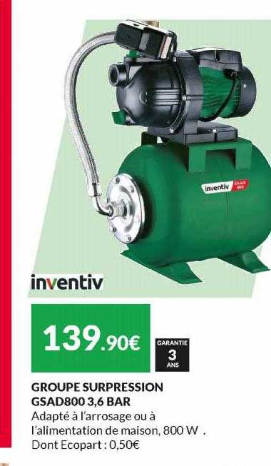 groupe surpression gsad800 3,6 bar inventiv
