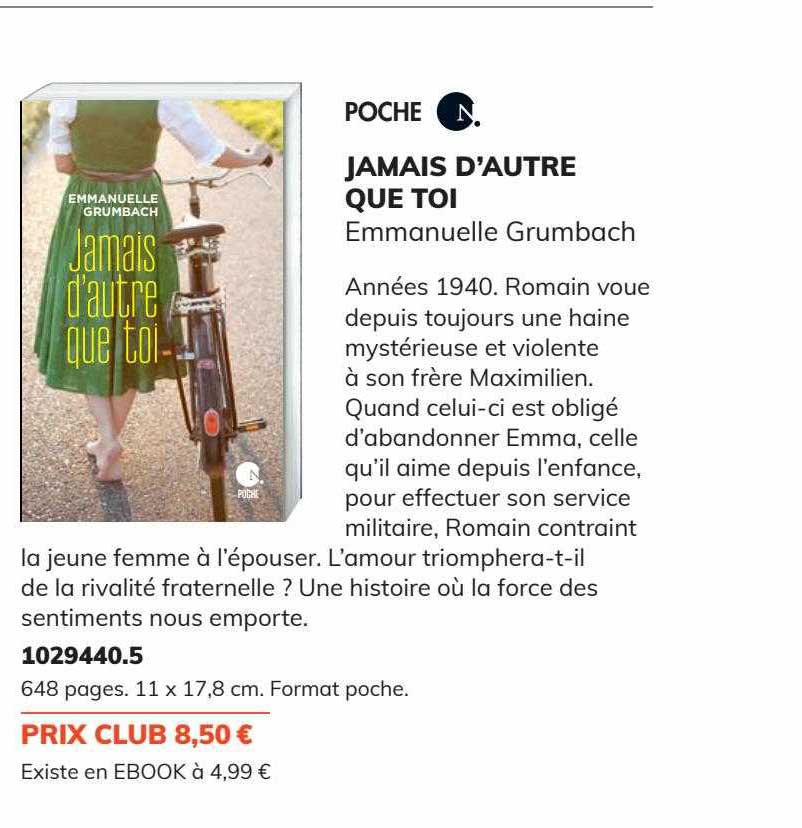 jamais d'autre que toi - emmanuelle grumbach