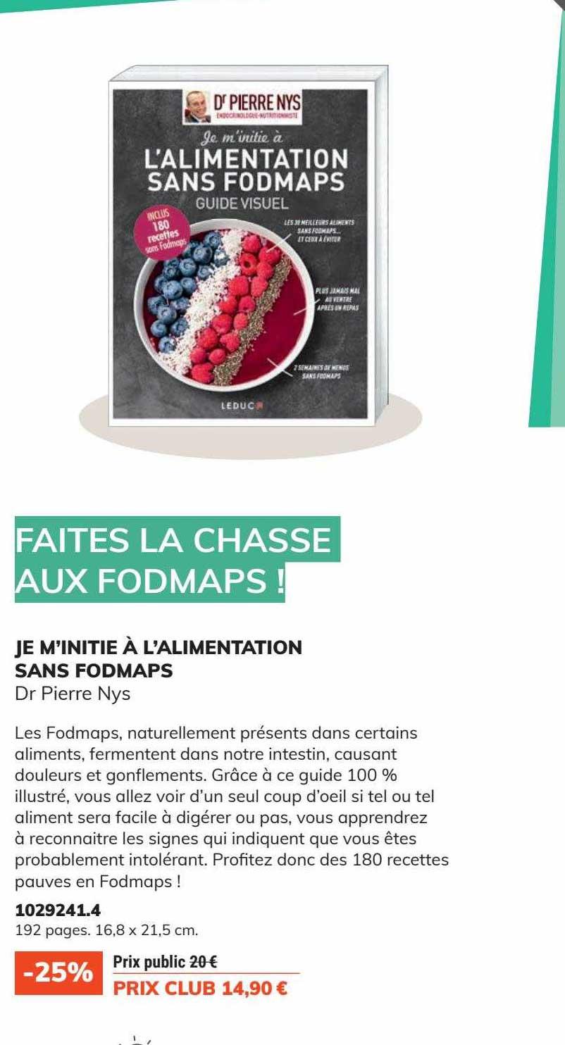 je m'initie à l'alimentation sans fodmaps - dr pierre nys