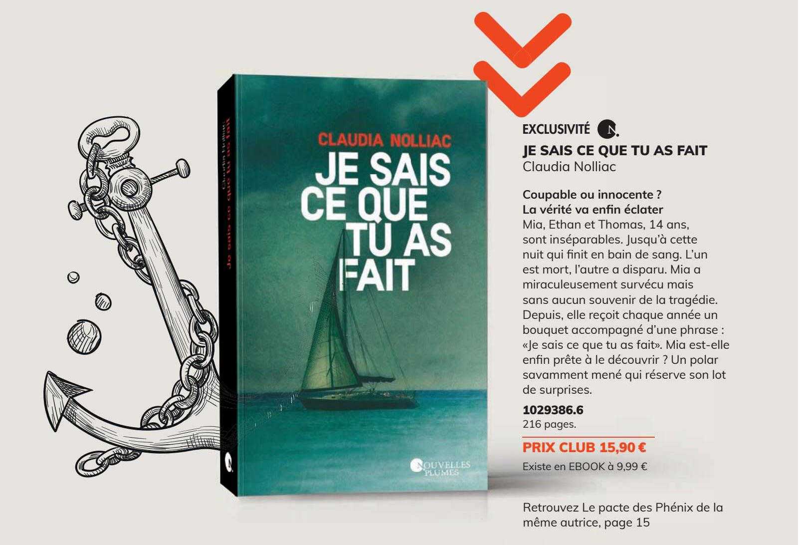 je sais ce que tu as fait - claudia nolliac