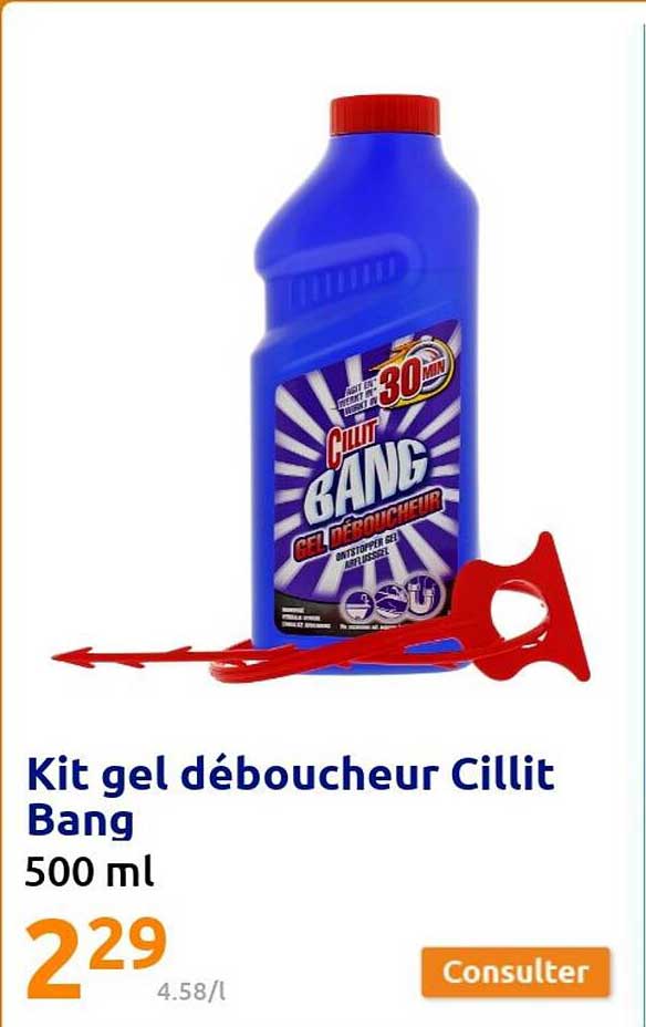 kit gel déboucheur cillit bang