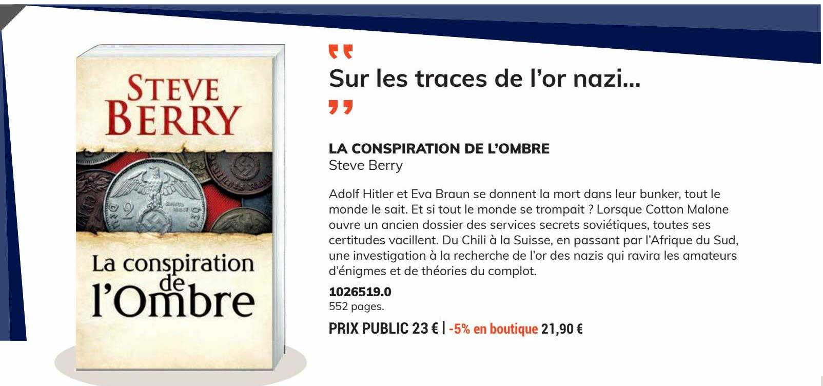 la conspiration de l'ombre - steve berry