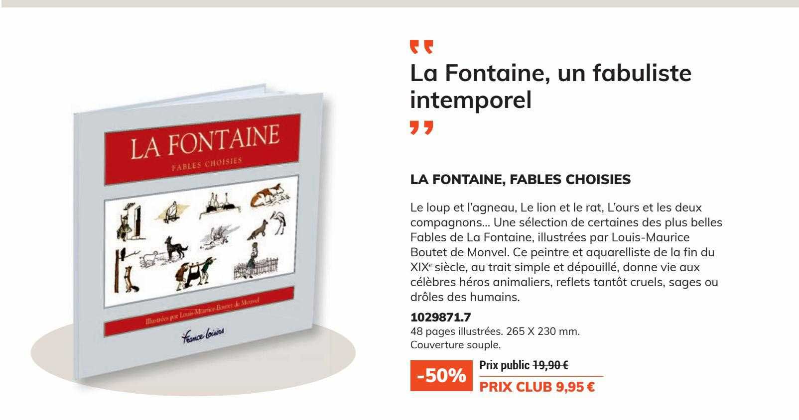 La Fontaine, Fables Choisies