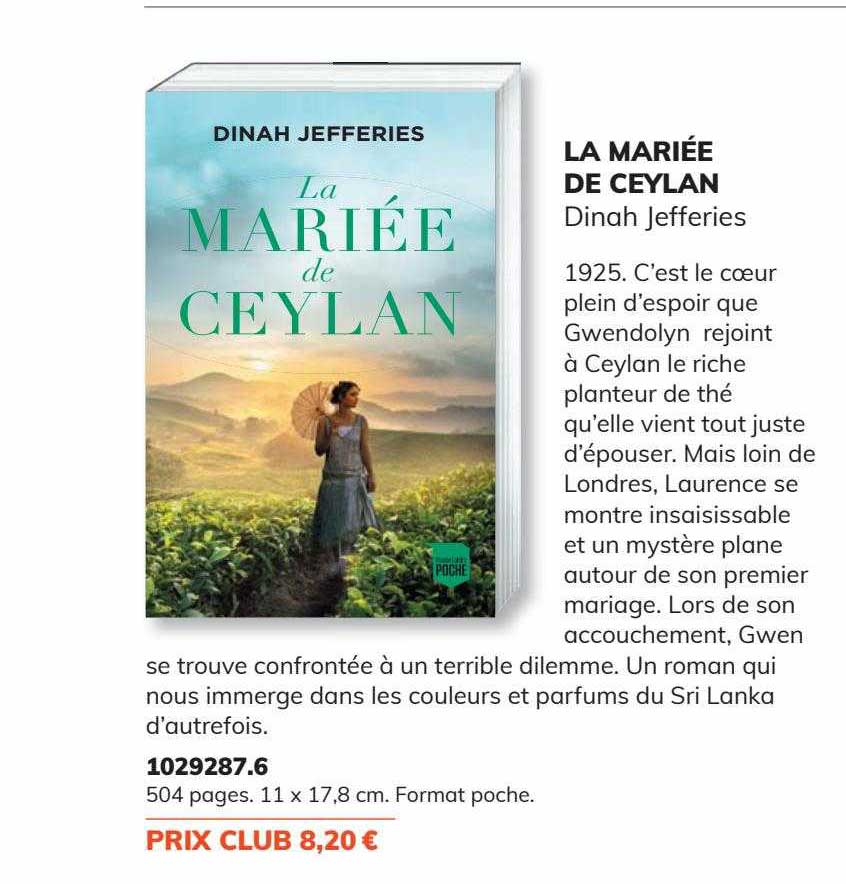 la mariée de ceylan - dinah jefferies