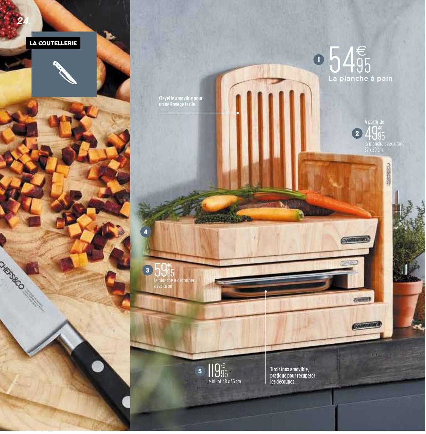 La Planche à Pain, La Planche Avec Rigole, La Planche à Découper Avec Tiroir, Le Billot 48 X 36 Cm