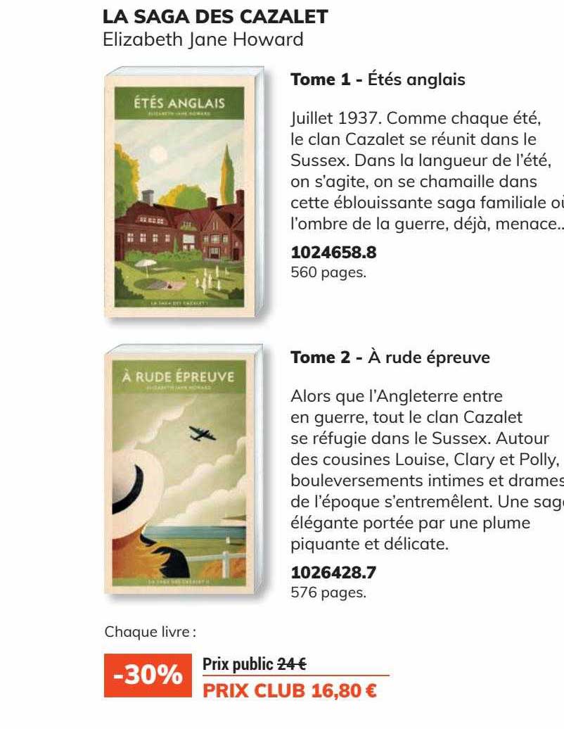 la saga des cazalet - elizabeth jane howard