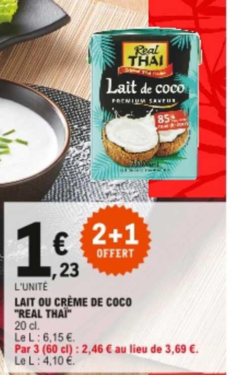 lait ou crème de coco "real thaï"