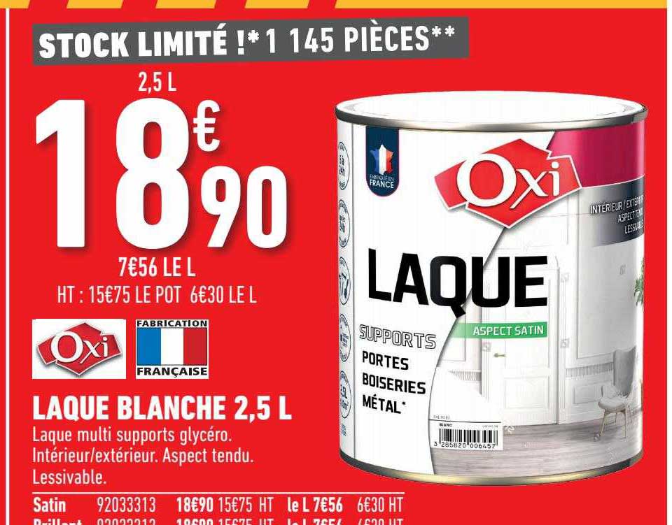Laque Blanche 2,5 L Oxi