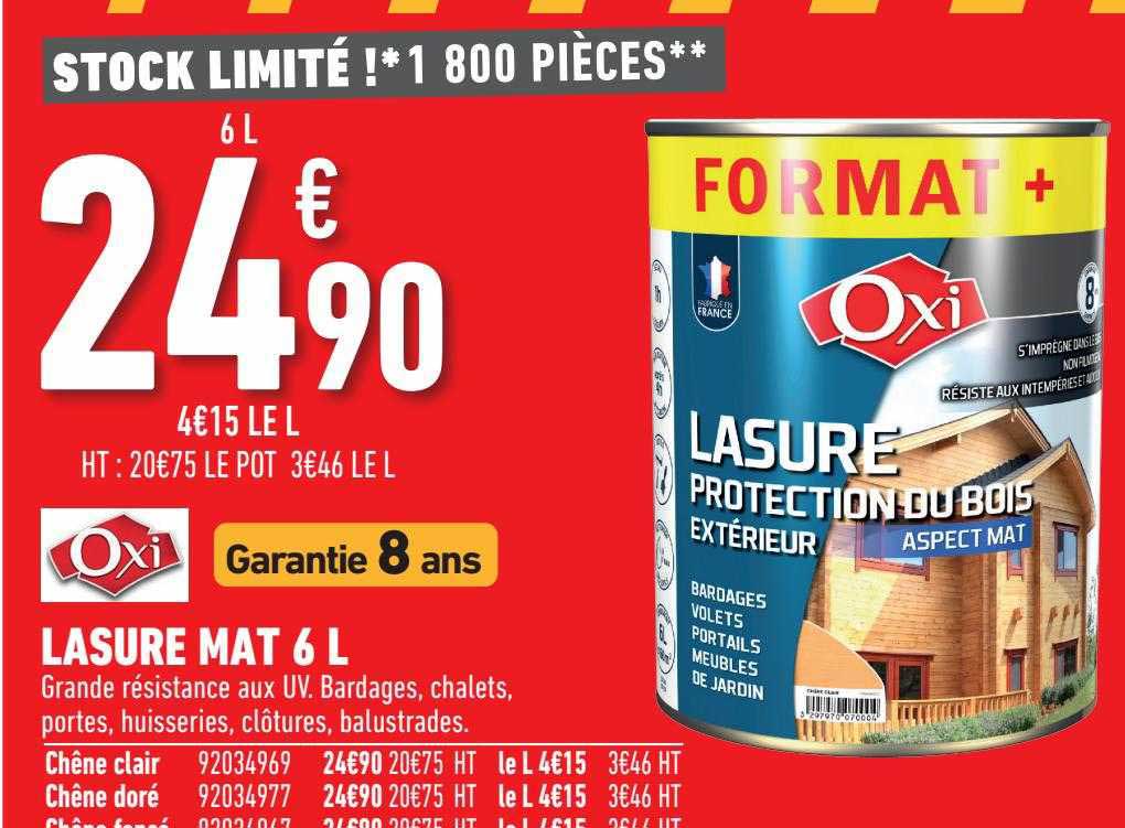 lasure mat 6 l oxi