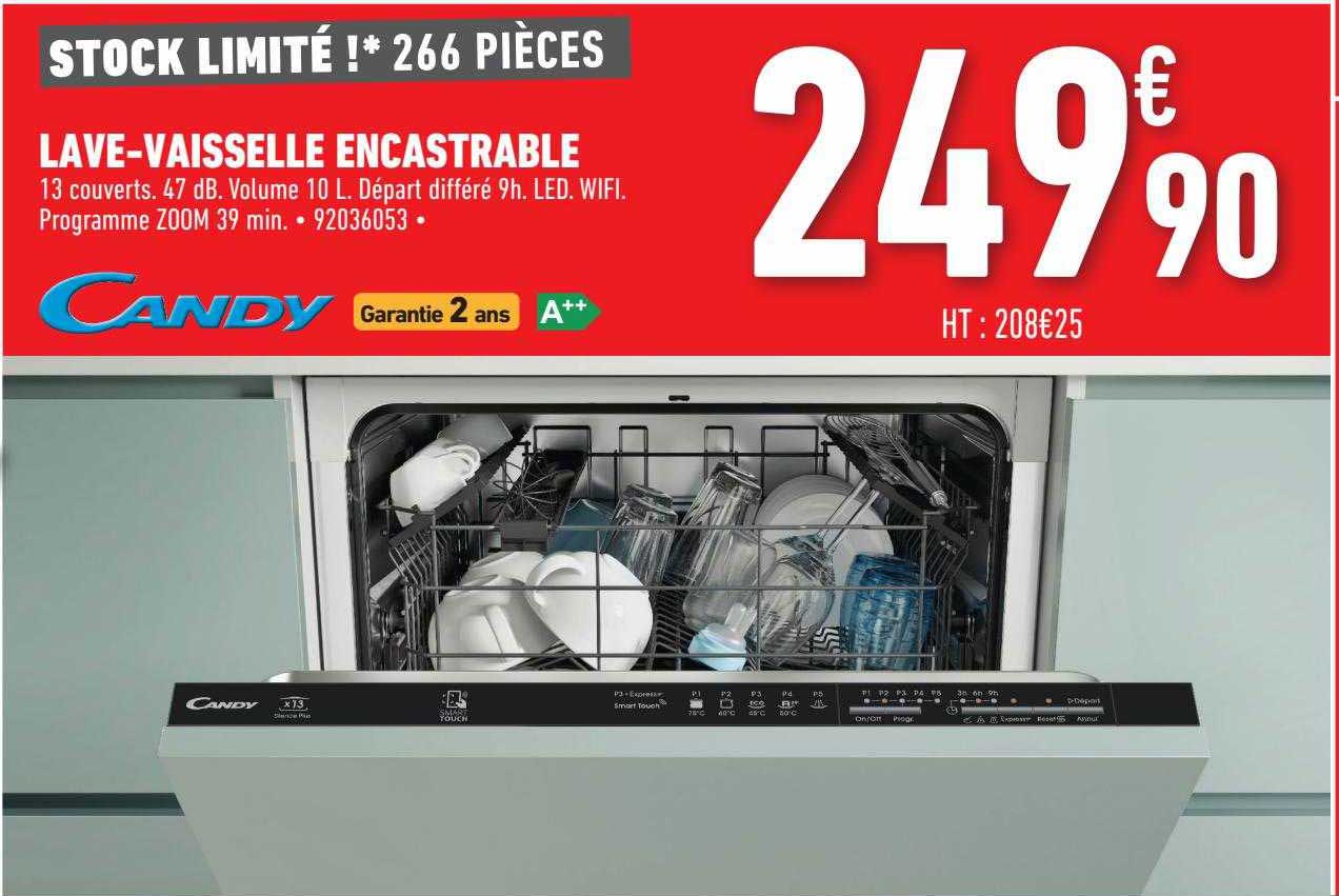 lave-vaisselle encastrable candy